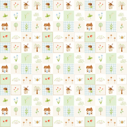 Papel de Parede Adesivo - Litte House Checkered