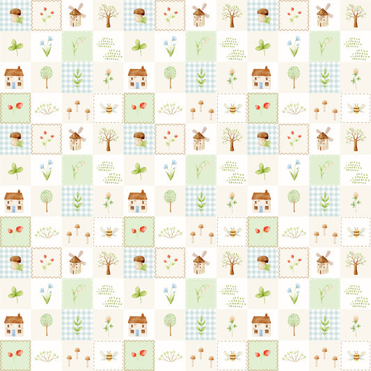 Papel de Parede Adesivo - Litte House Checkered