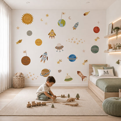 Adesivo de Parede Infantil - Space Explorer