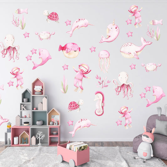 Kit Decorativo - Pink Ocean Dreams